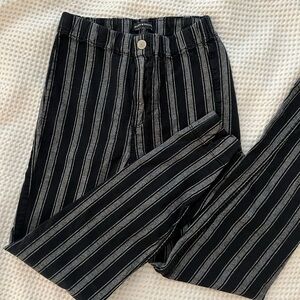 Brandy Melville Black and White Striped Straight Leg pant